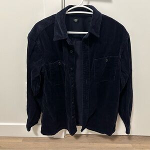 Uniqlo oversized embroidered corduroy coat, size XS